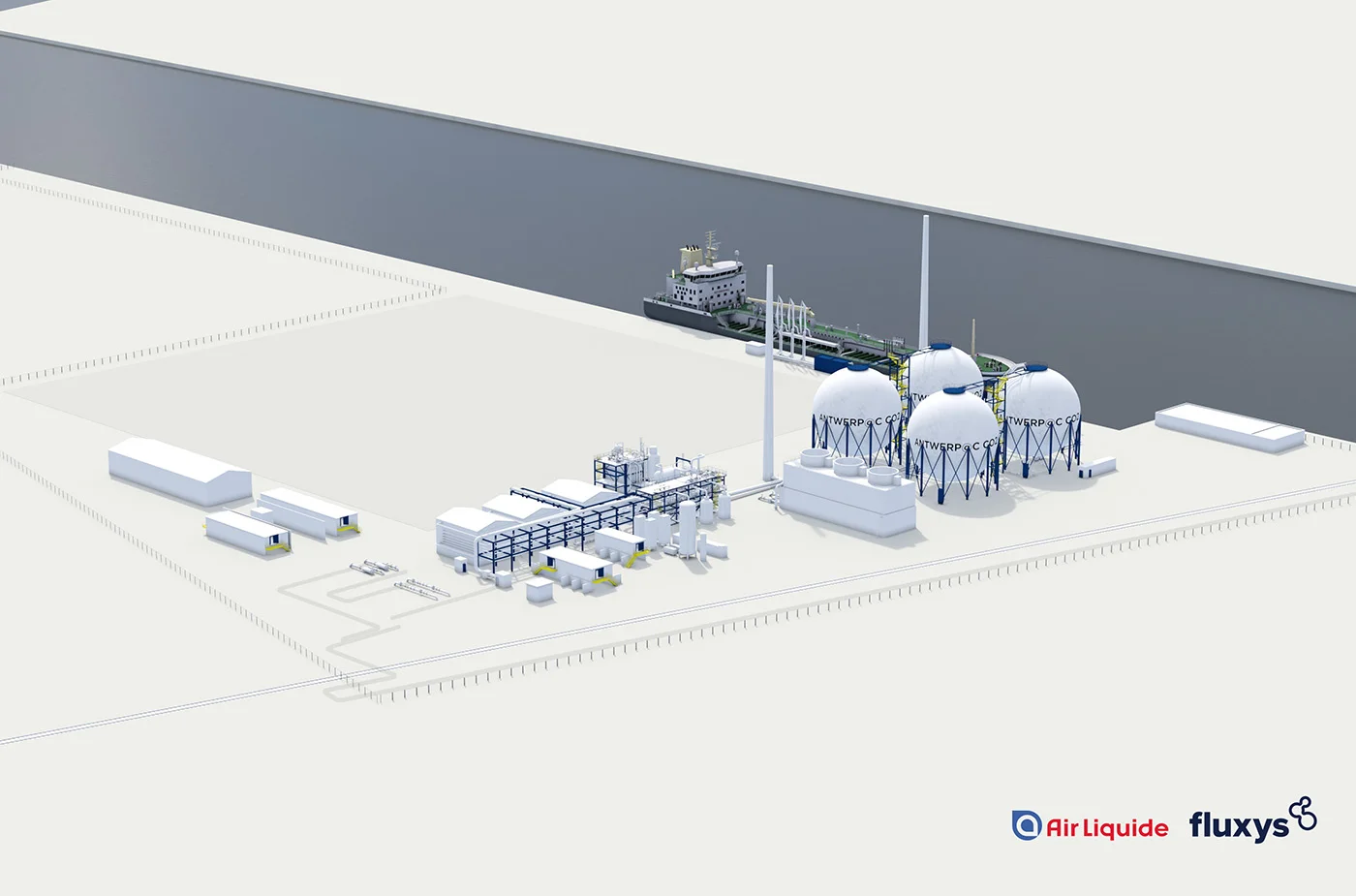 Antwerp@C ist ein CO₂ Schiffsterminal im Hafen von Antwerpen